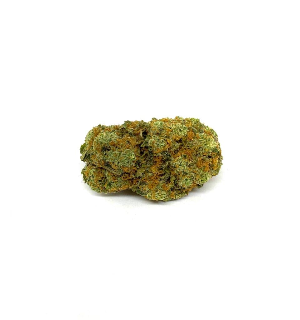 Blue Dream recreational cannabis flower buds with vibrant green coloring and frosty trichome coating