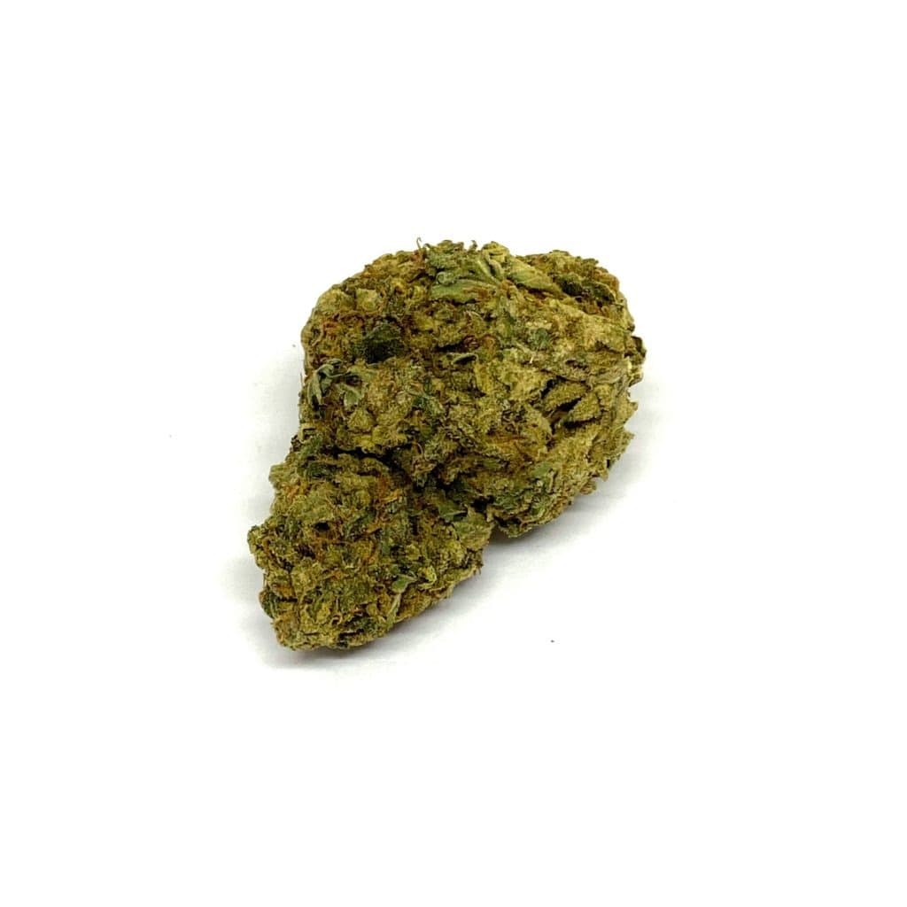 Blue Dream sativa cannabis flower buds with vibrant green coloring and frosty trichomes for recreational use