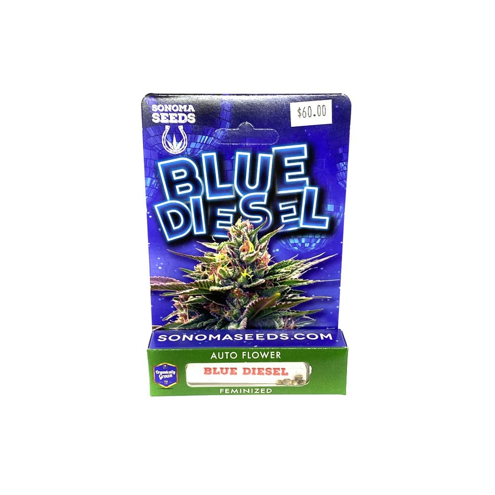 Bubblegum Seeds cannabis seed packet from Company 194 featuring blue diesel strain variety