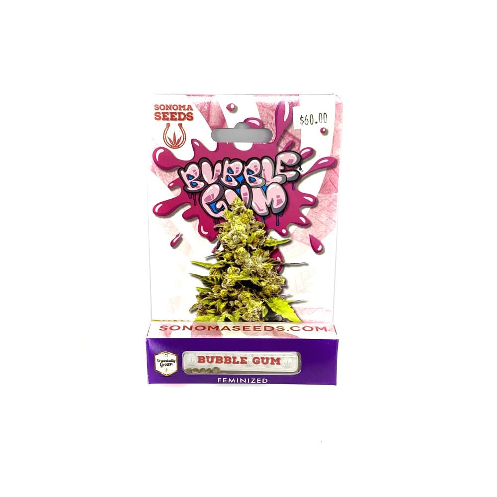 Bubblegum Seeds packet for growing bubblegum flavored plants, product by Company 194
