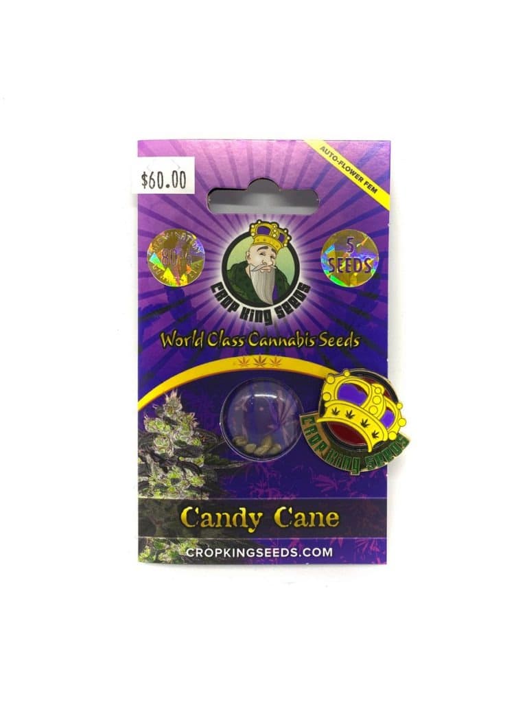 Candy cane striped red and white flower seeds packet containing 192 seeds for vibrant garden planting