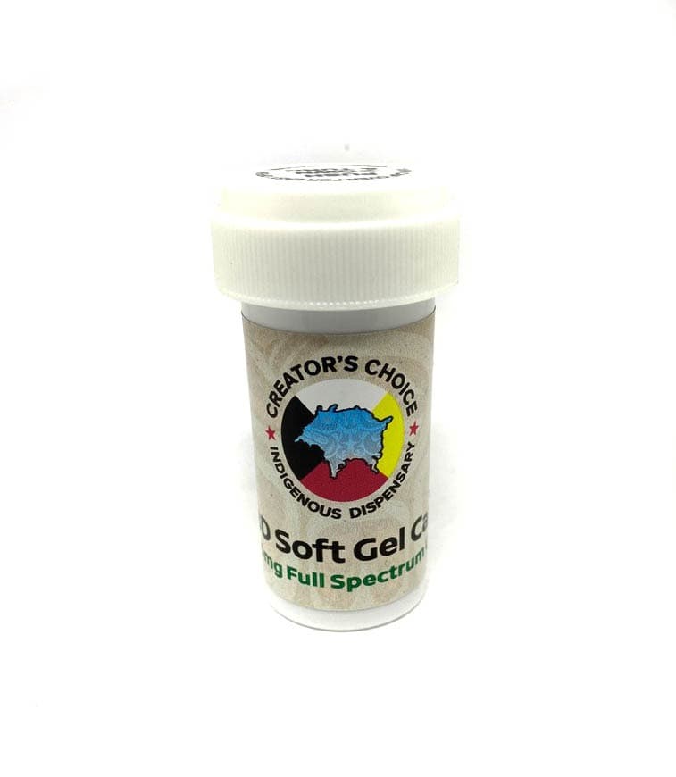 Delta 8 CBD soft gel capsules distillate concentrate 64 count clear gel tabs in bottle