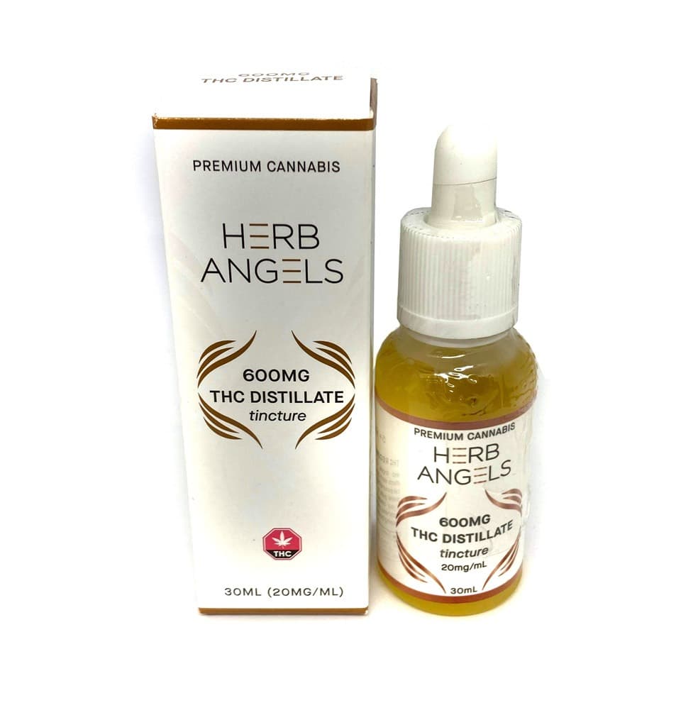 Herb Angels 30ml 600mg THC tincture bottle small dropper bottle for precise dosing