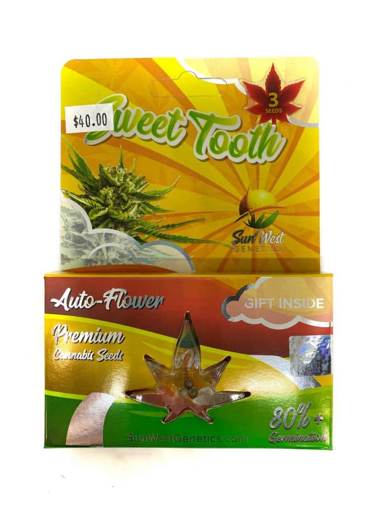 Sweet Tooth Seeds packet containing 196 seeds for planting, branded product from company 195