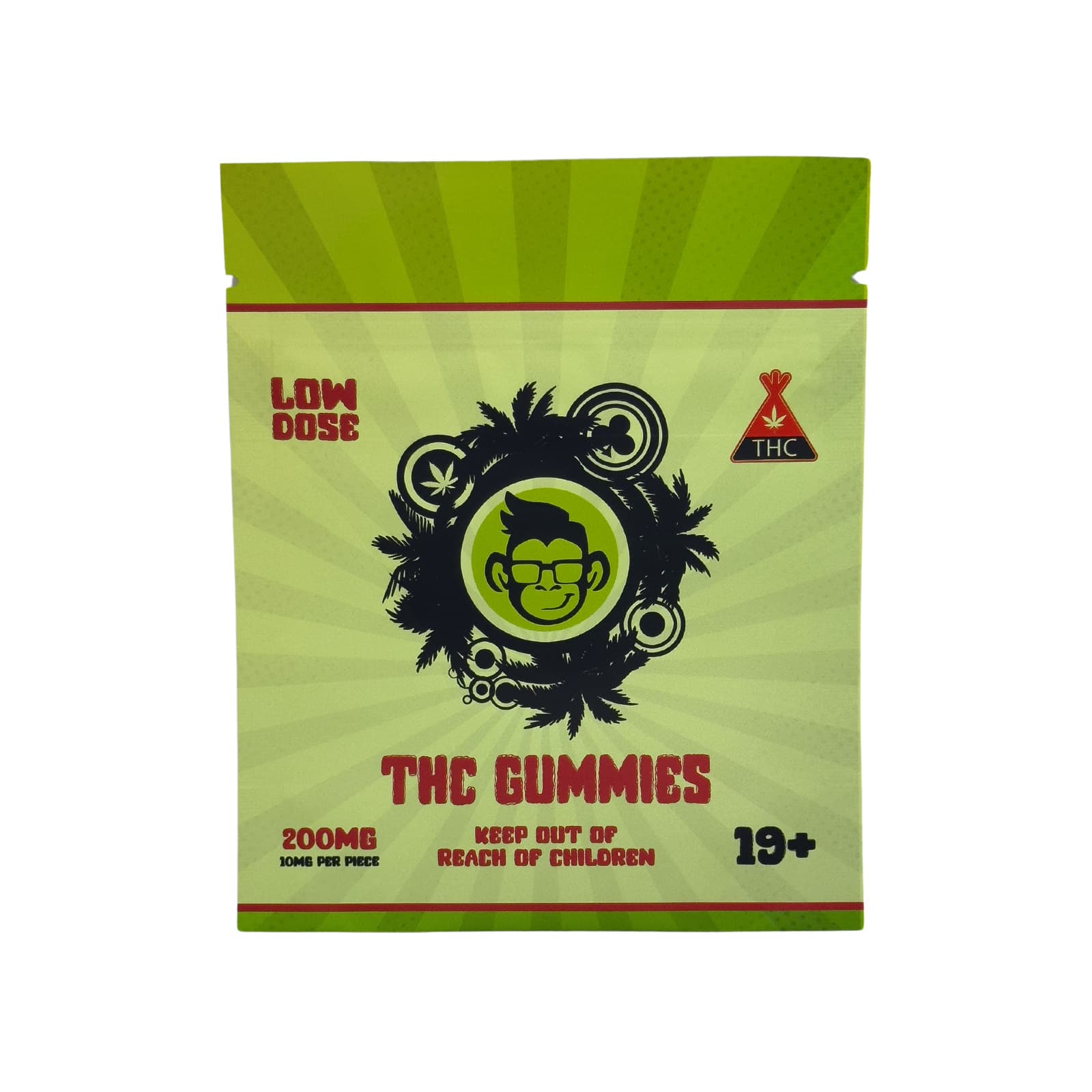 Green Monkey 1000mg THC assorted gummies colorful cannabis edibles in mixed flavors