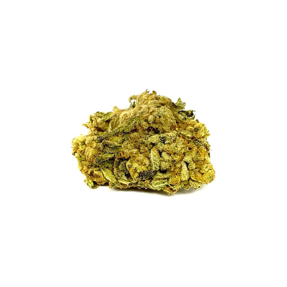 Cotton Candy premium CBD flower close-up showing dense colorful buds with vibrant trichomes and pastel pink and purple hues