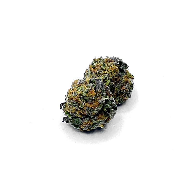 Purple Runtz Muffin premium cannabis flower buds with deep violet hues and frosty THC-rich trichomes