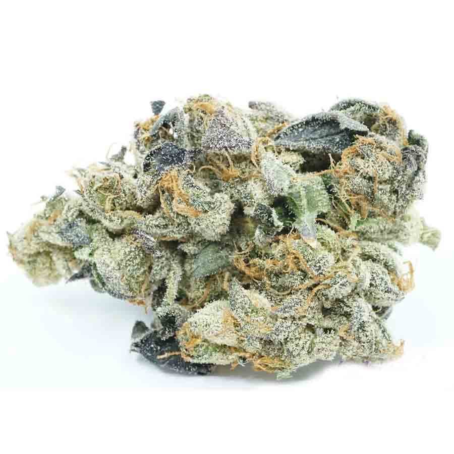 Blue on Black cannabis product label showing 91oz daily serving with 41% THC strain 303 from Company 35