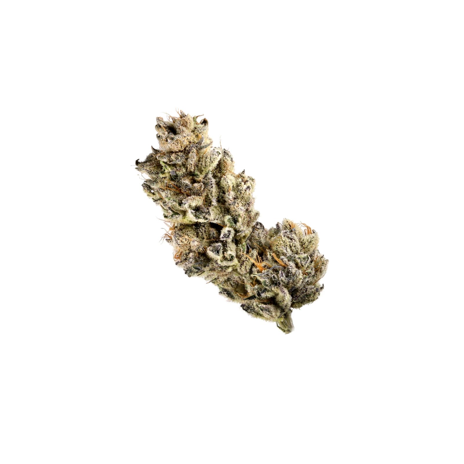 Purple Punch cannabis flower, dense purple-hued buds with frosty trichomes and vibrant pistils