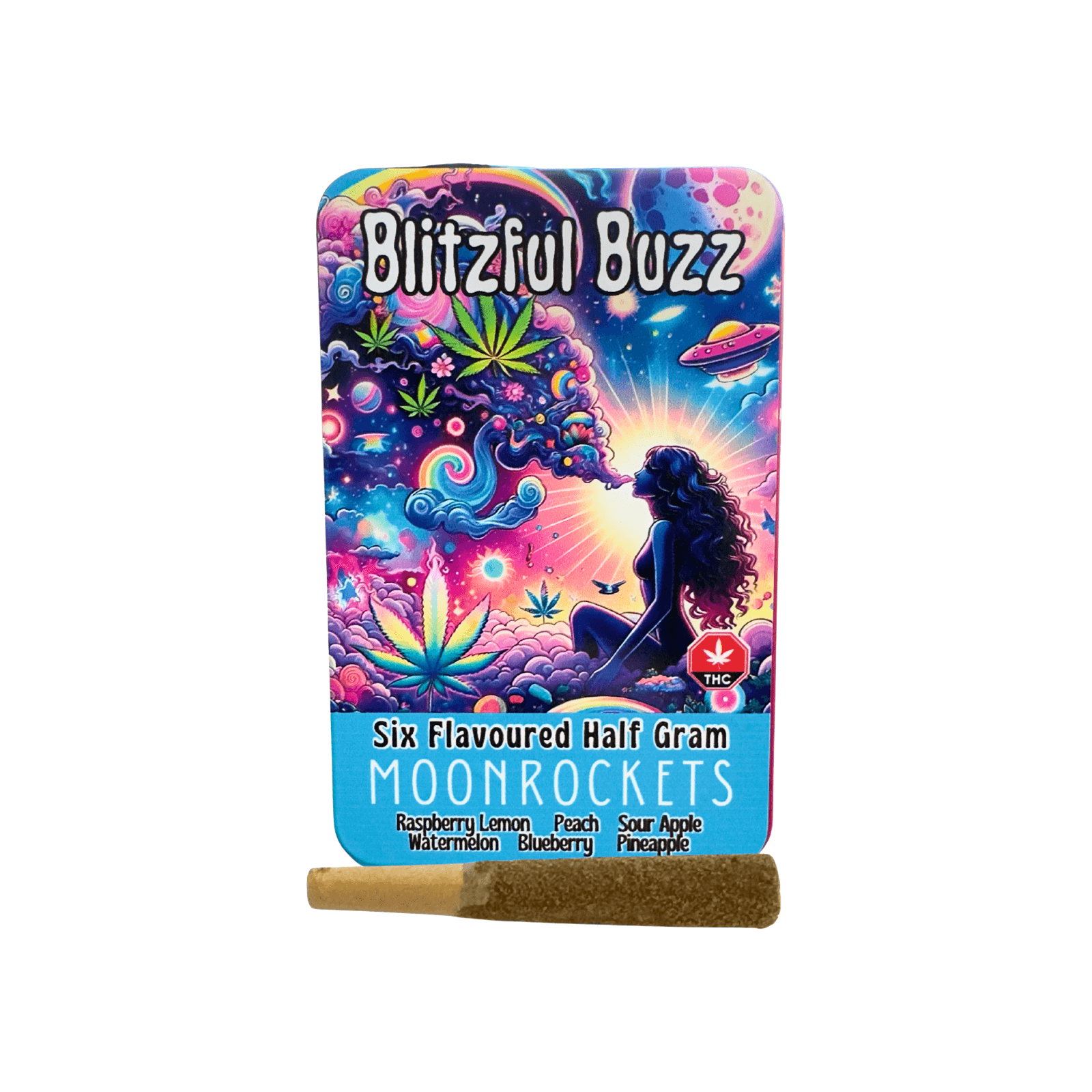 Blitzful Buzz Moon Rockets premium prerolled cannabis flower joints pack of 62