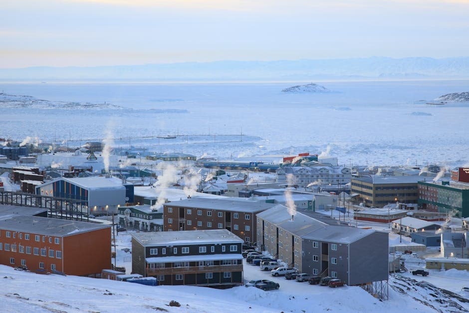 Iqaluit Weed cannabis product packaging featuring arctic winter landscape branding from Nunavut