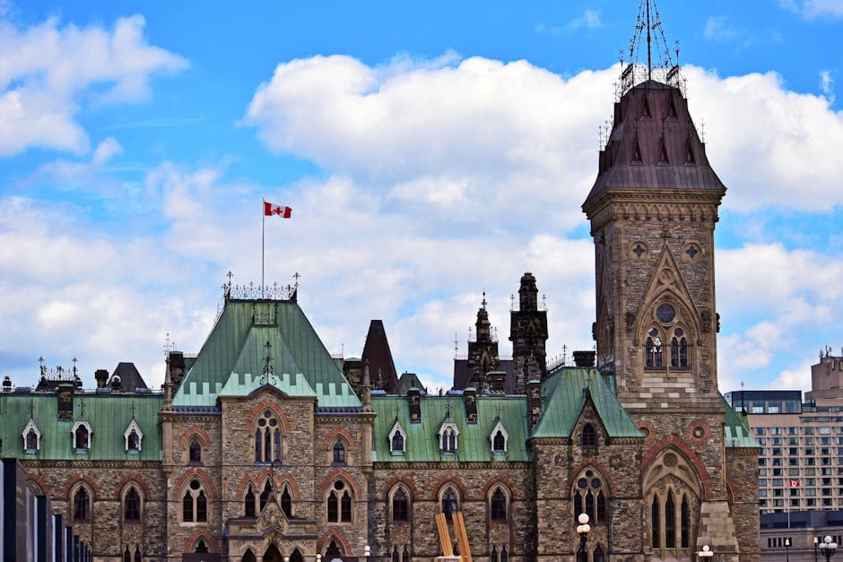 Ottawa Weed cannabis product with Parliament Hill Gothic architecture visible in the background