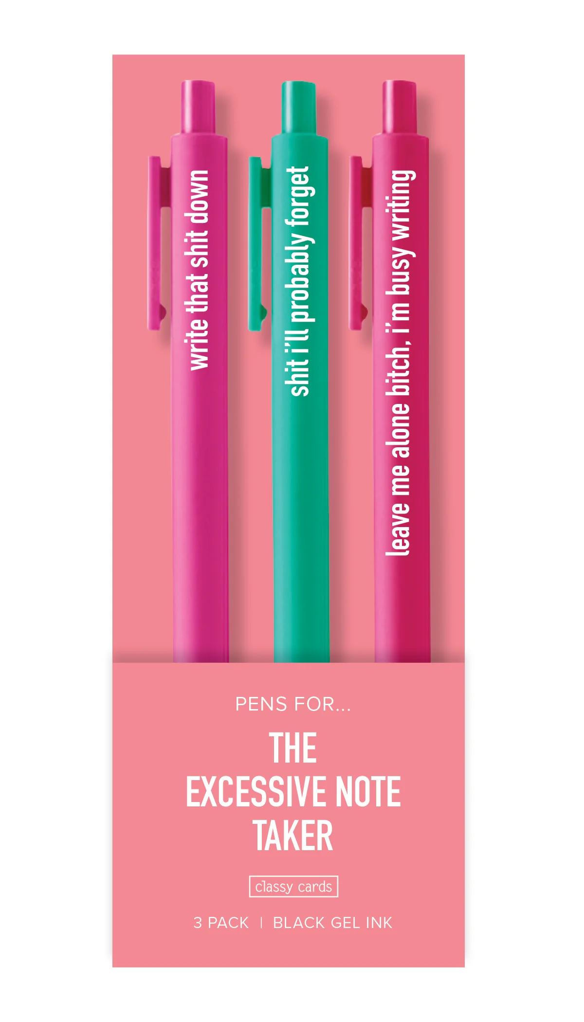 Funny gel ink note-taker pen with playful design, perfect for writing and note-taking