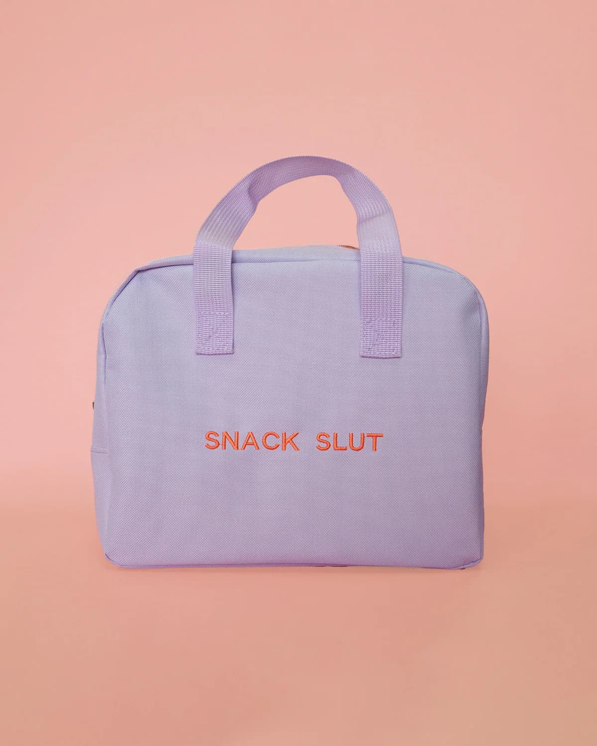 Insulated snack sack bag with funny Snack Slut text design