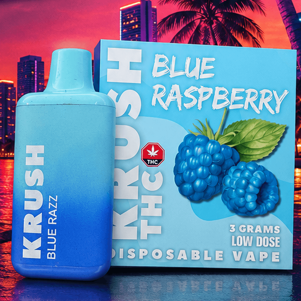 Krush Blue Razz 3g Low Dose Disposable Vape