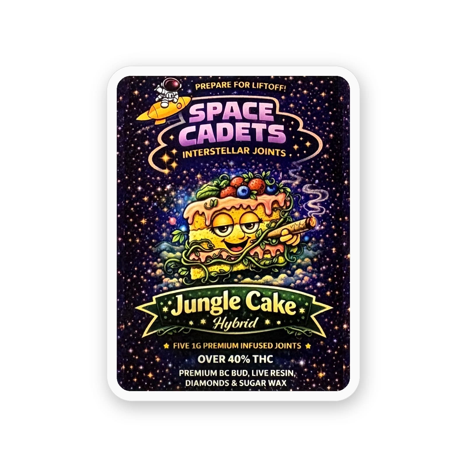 Jungle Cake — Space Cadets Interstellar Joints, 5 x 1g infused joints