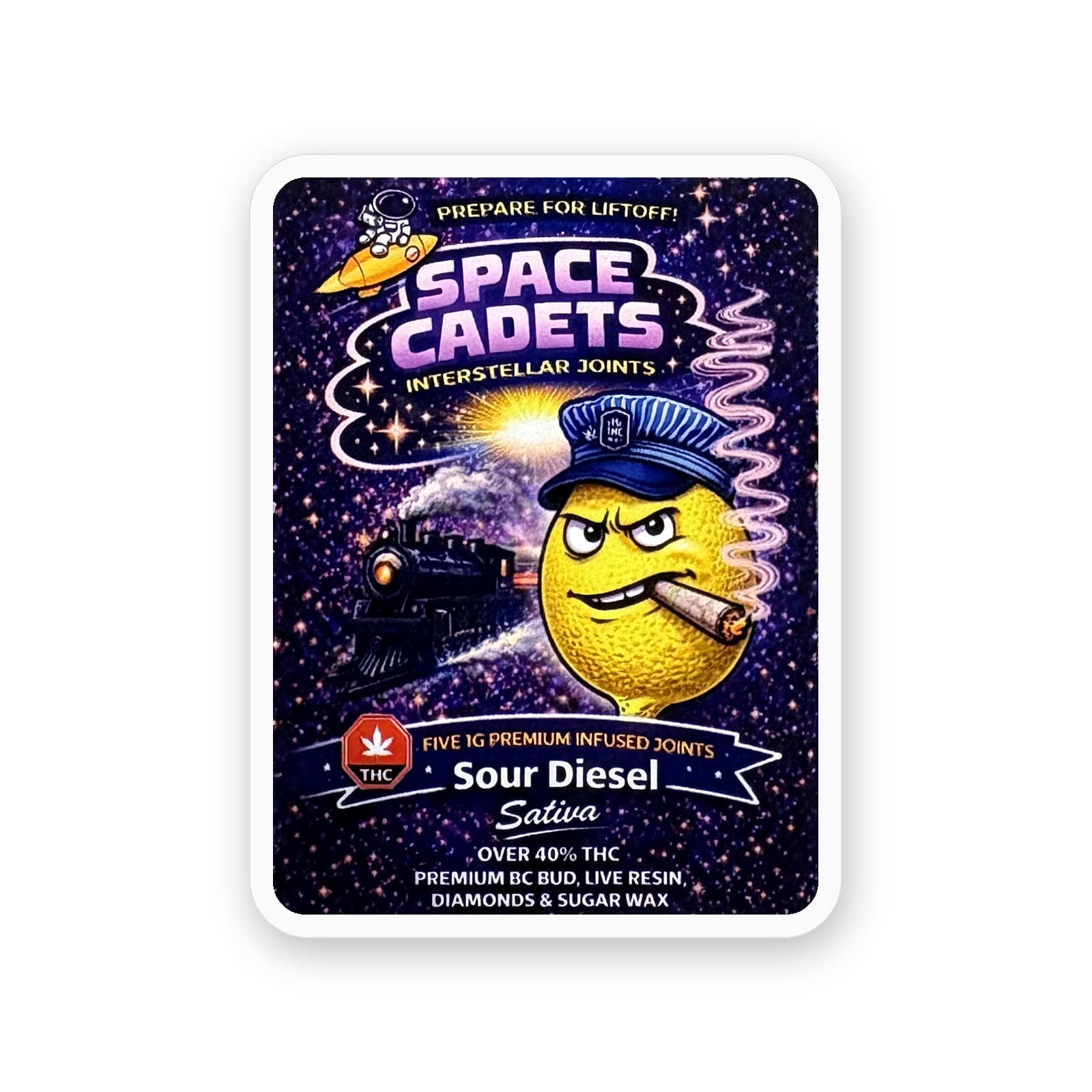 Sour Diesel — Space Cadets Interstellar Joints, 5 x 1g infused joints