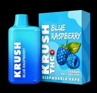 Krush Blue Raspberry 3g low-dose disposable vape