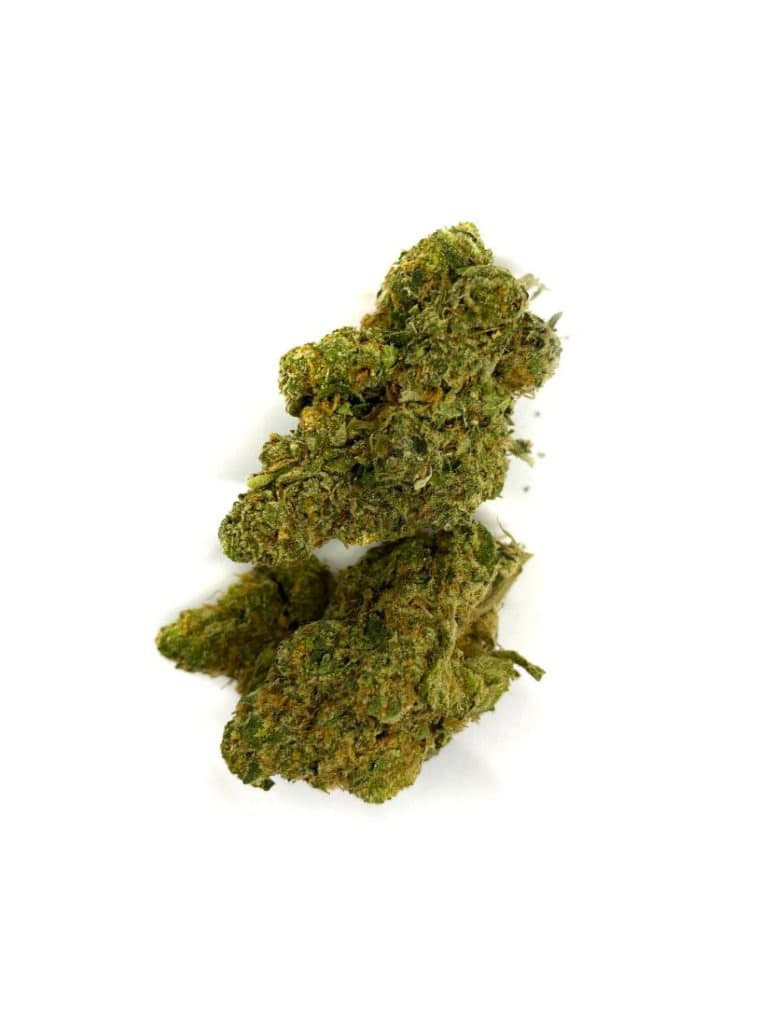 Sweet Island Pink premium cannabis flower buds with vibrant pink and purple hues, dense trichome-covered nugs