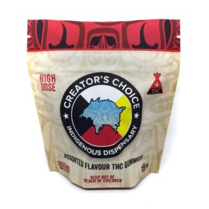 Assorted THC gummies 1000mg in various colors and flavors displayed together