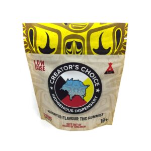 Assorted colorful THC gummies 200mg total in a variety of flavors and shapes