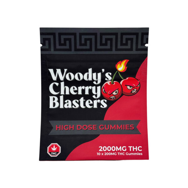Woody's 2000mg THC Cherry Blaster Gummies